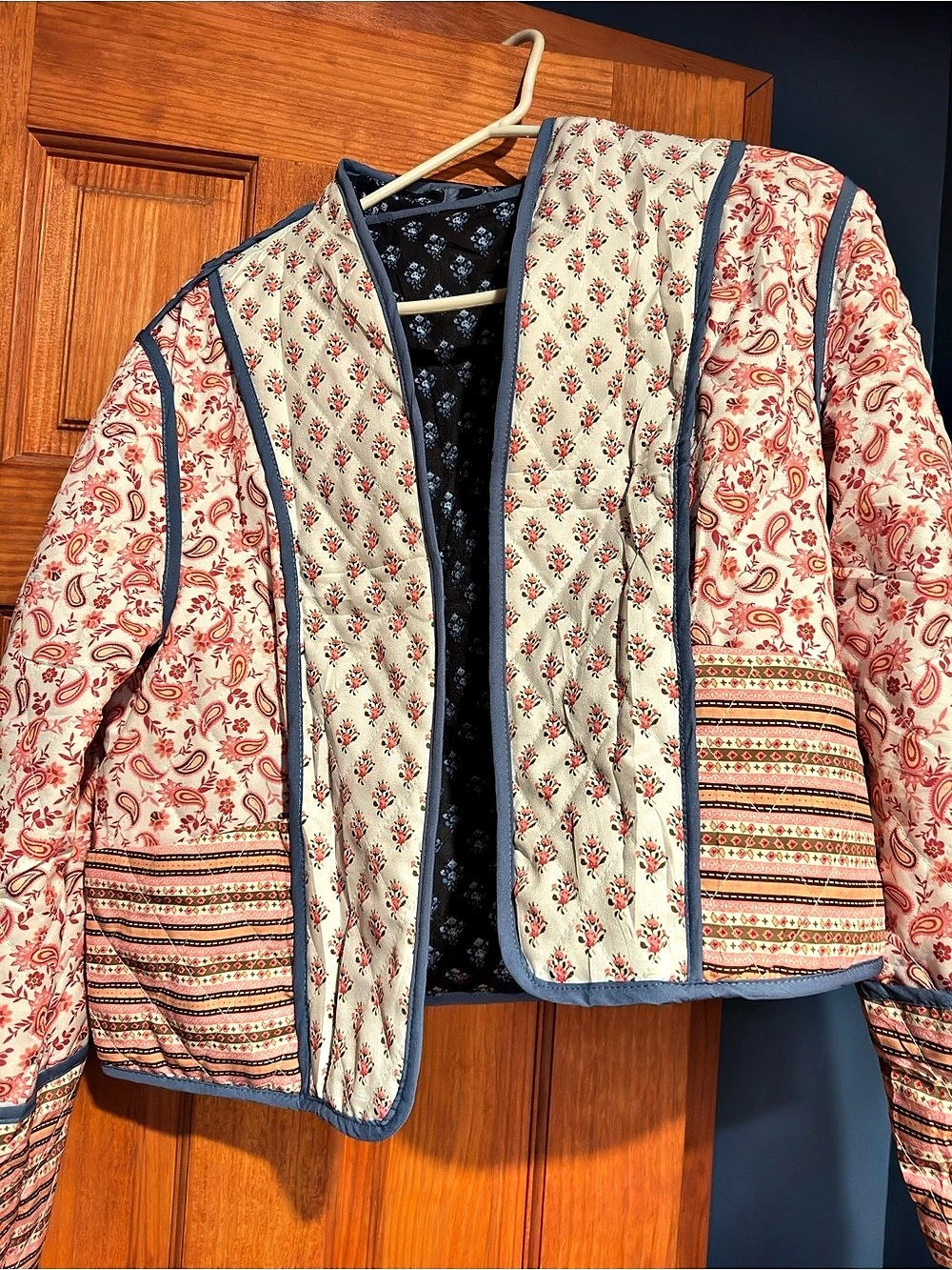 Reversible Floral Jacket in Pink & Black Like New